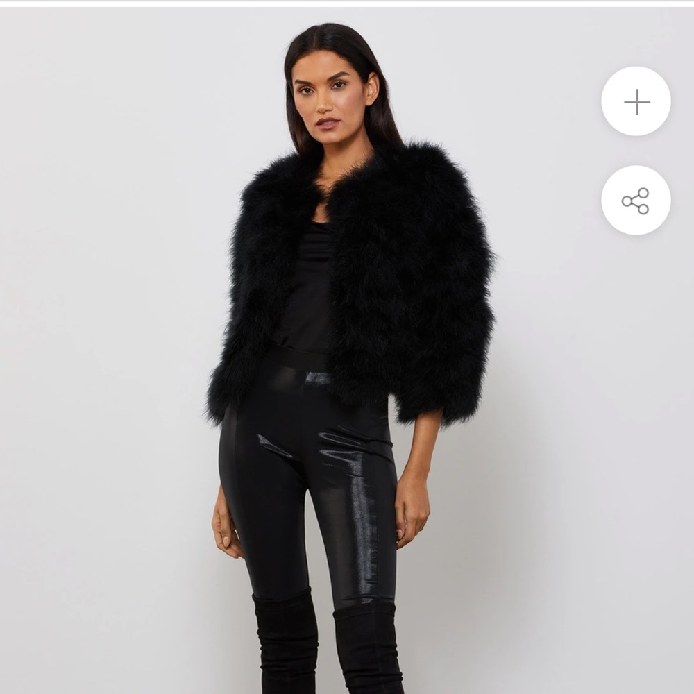 NWOT Bcbg ostrich feather jacket